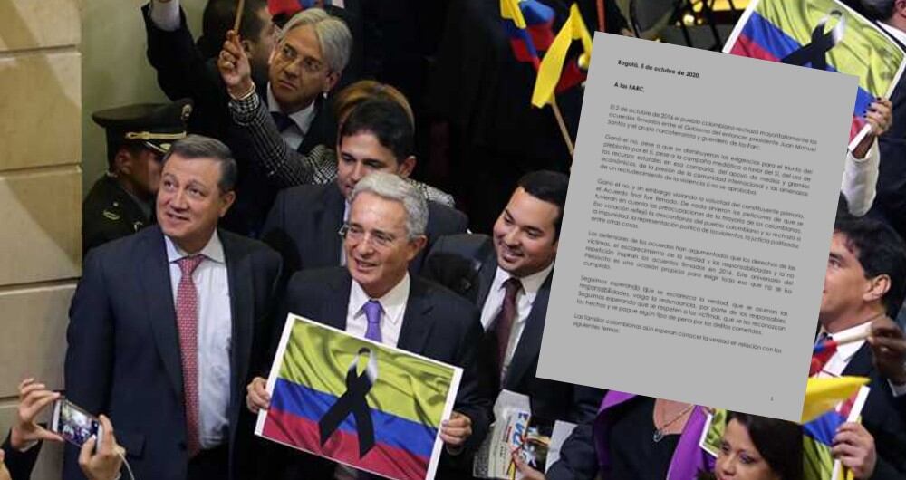 Centro Democrático Farc carta