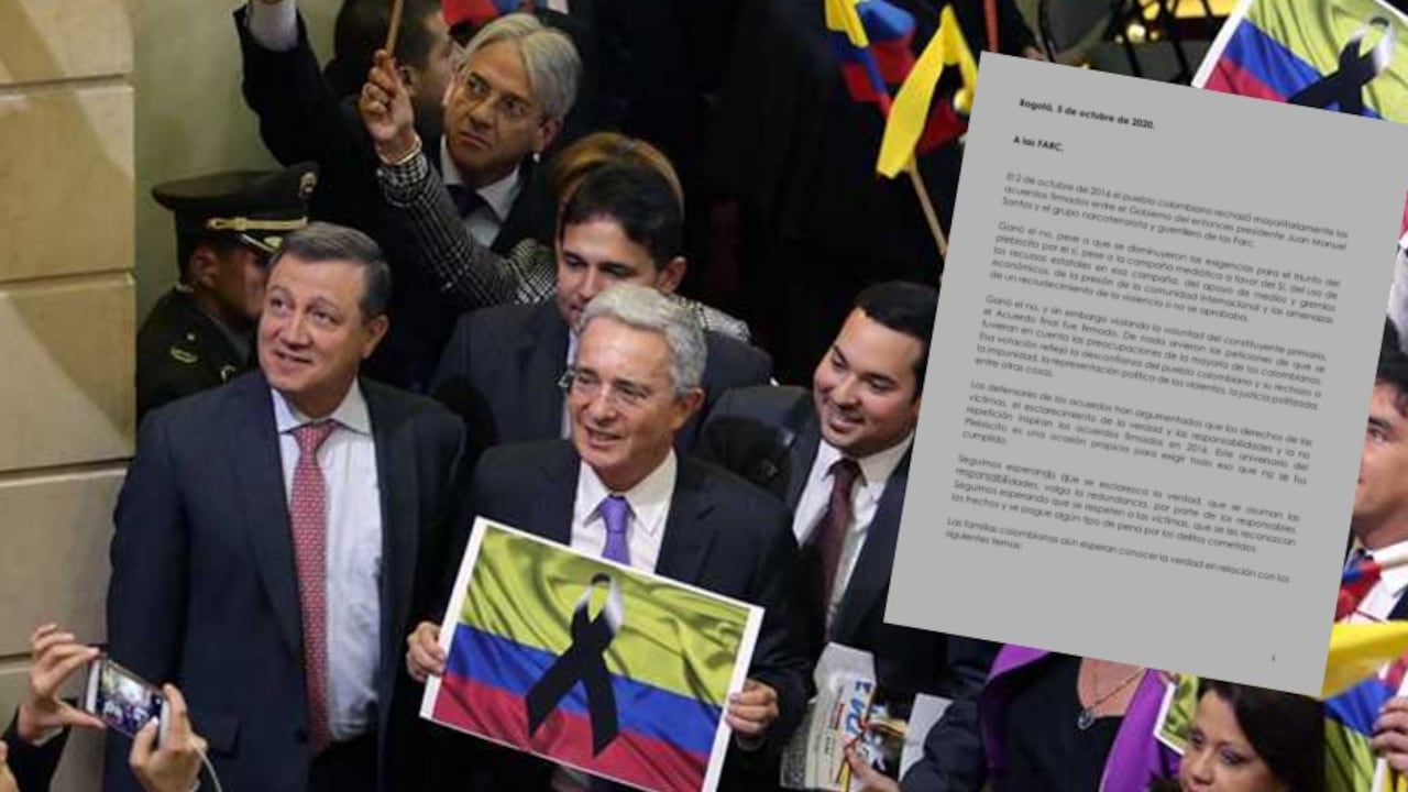 El Centro Democrático envió una carta a los excombatientes de las Farc.