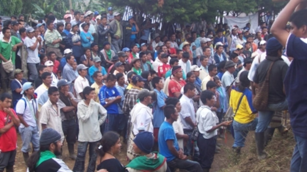 Los marchantes indígenas quieren defender sus territorios ancestrales y aseguran que su lucha es pacífica.
