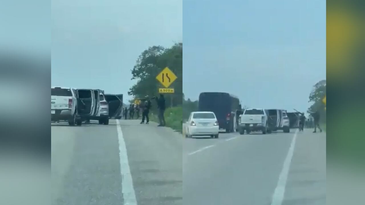 Fotograma: 0.01 Un comando armado secuestró a 23 miembros de la Secretaría de Seguridad de Chiapas / Twitter:@/Reporte_Indigo