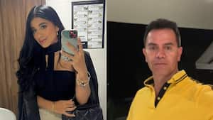 Jhonny Rivera y su nueva pareja.