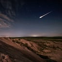 Ilustración que representa el paso de un cometa por el cielo.