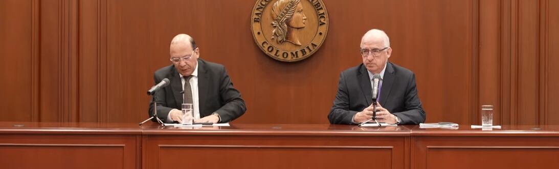 Ministro de Hacienda Germán Ávila y Leonardo Villar gerente del Banco de la República