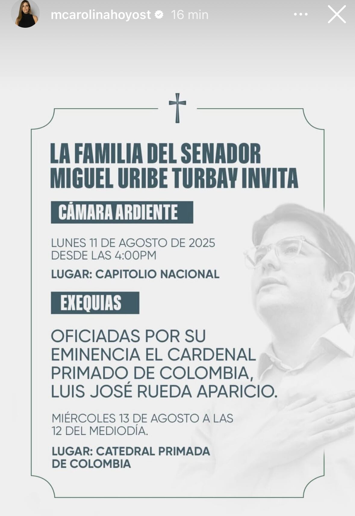 Así se llevará a cabo la ceremonia fúnebre del fallecido precandidato presidencial.