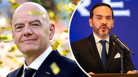 Gianni Infantino, presidente de la FIFA, otro de los invitados especiales a la posesión del nuevo presidente.