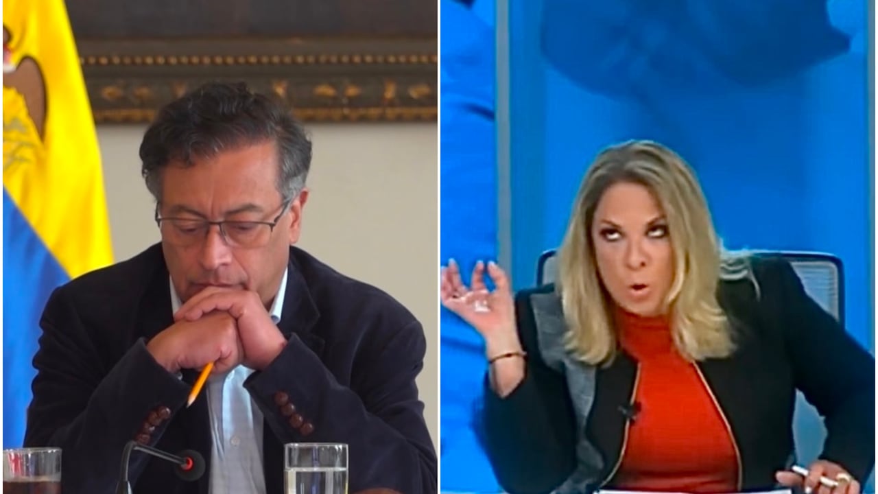 Gustavo Petro y Ana María Polo, presentadora del programa Caso Cerrado