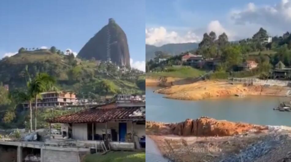 Represa de Guatapé, afectada con el fenómeno de El Niño.