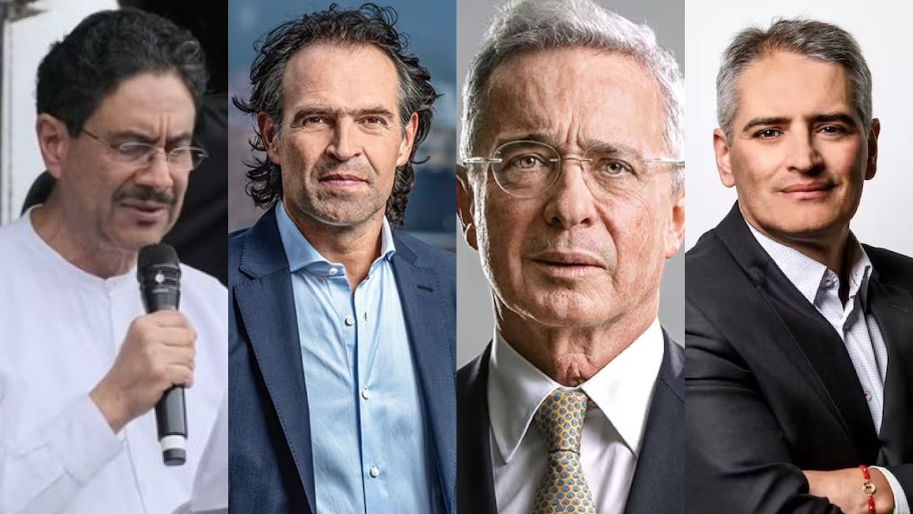 Iván Cepeda, Federico Gutiérrez, Álvaro Uribe y Andrés Julián Rendón.