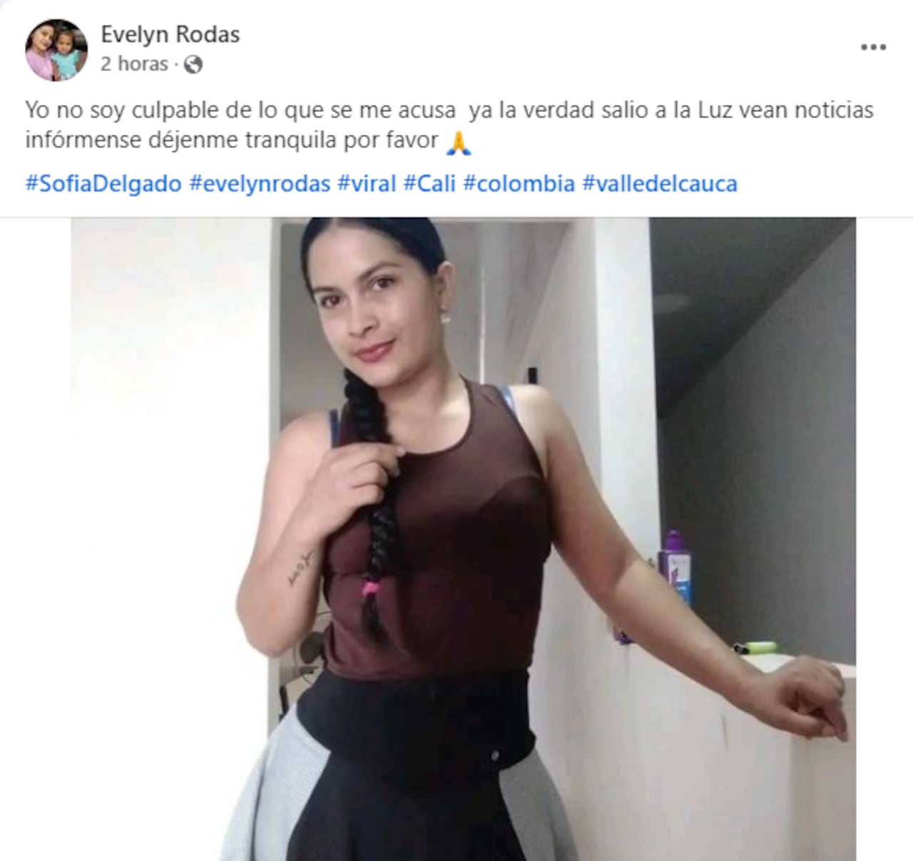 Cuenta en Facebook ‘Evelyn Rodas’.