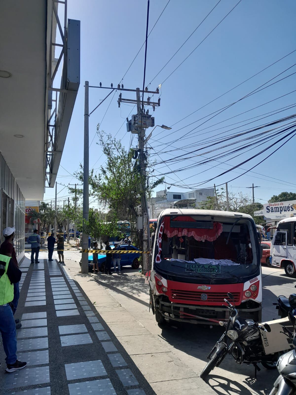 Choque de bus en Barranquilla