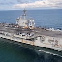 Así fueron las maniobras de guerra del poderoso portaviones George Washington en Colombia