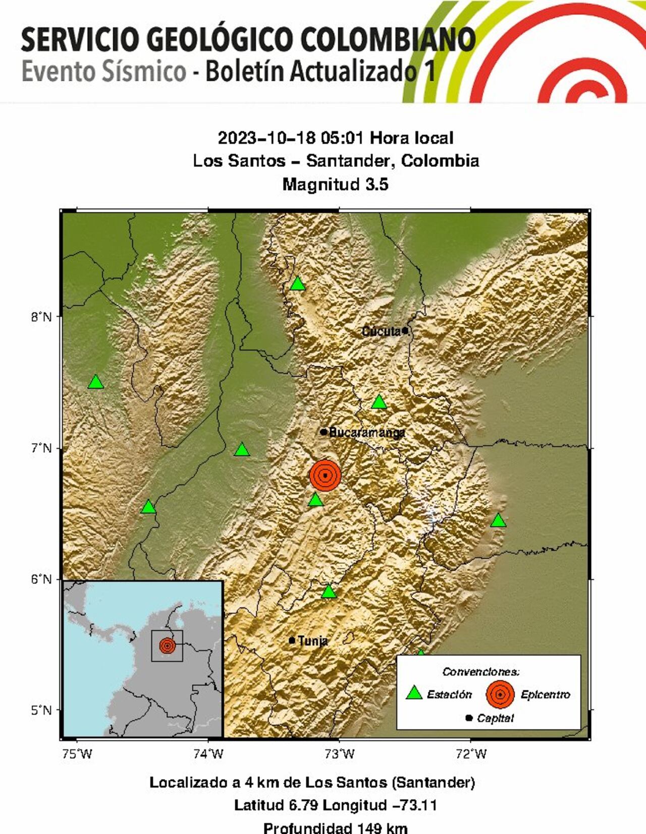 Los detalles del sismo en Santander.