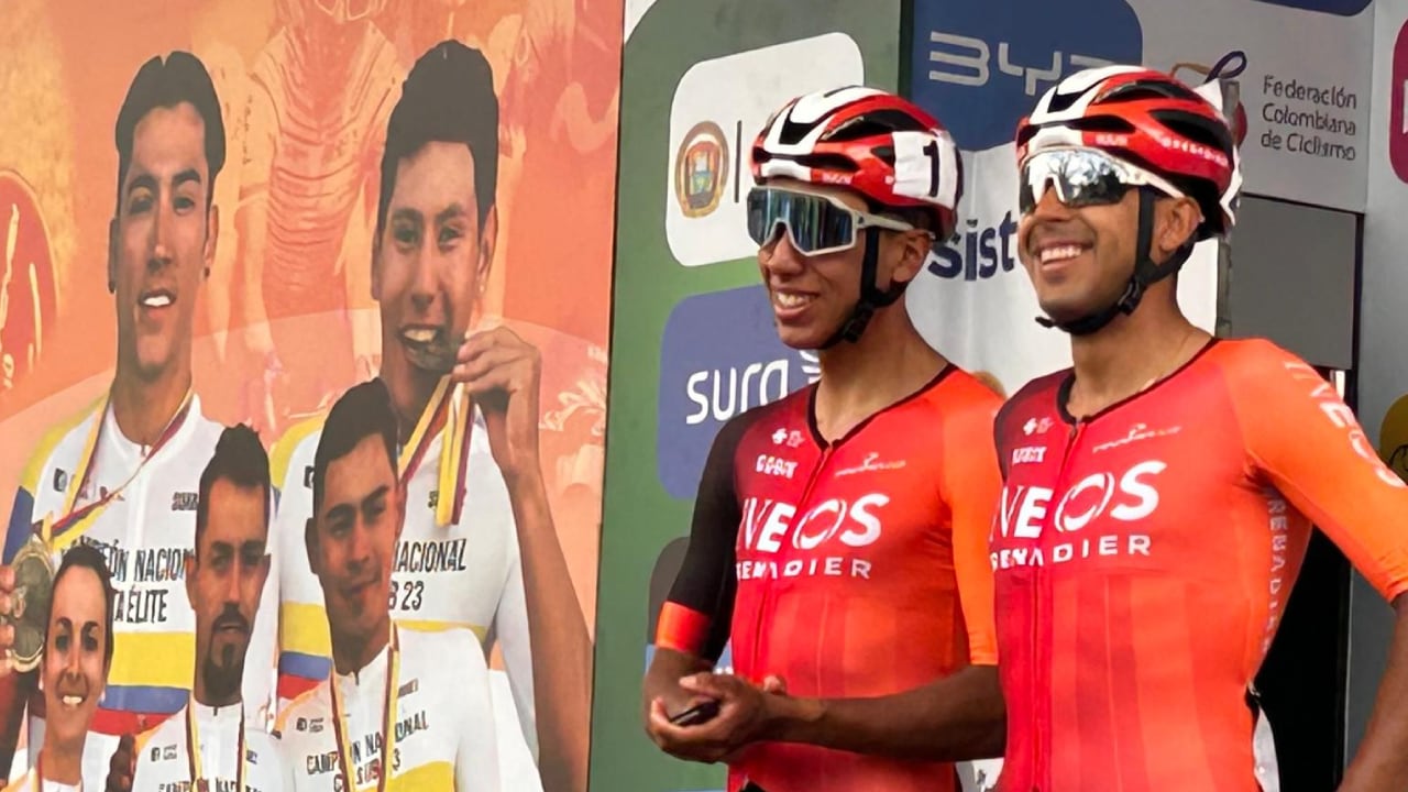 Egan Bernal y Brandon Rivera representaron a Ineos Grenadiers en los Nacionales de Ruta