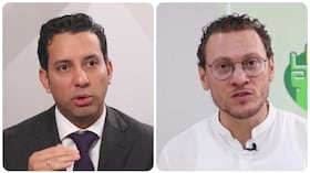 El expresidente de la Cámara de Representantes Julián López y el exalcalde de Jamundí Andrés Felipe Ramírez.