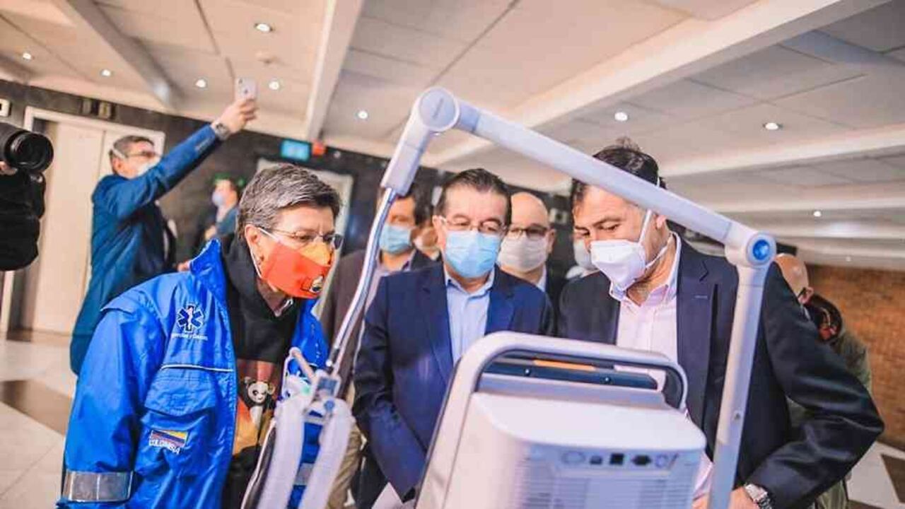 Bogotá recibió 130 ventiladores para UCI por parte del Gobierno.