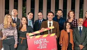 Elenco de la novela 'Hasta que la plata nos separe'. Foto tomada de Instagram: @cvillaloboss