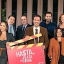Elenco de la novela 'Hasta que la plata nos separe'. Foto tomada de Instagram: @cvillaloboss
