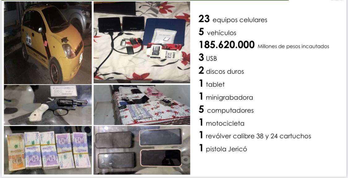 Pruebas y capturados