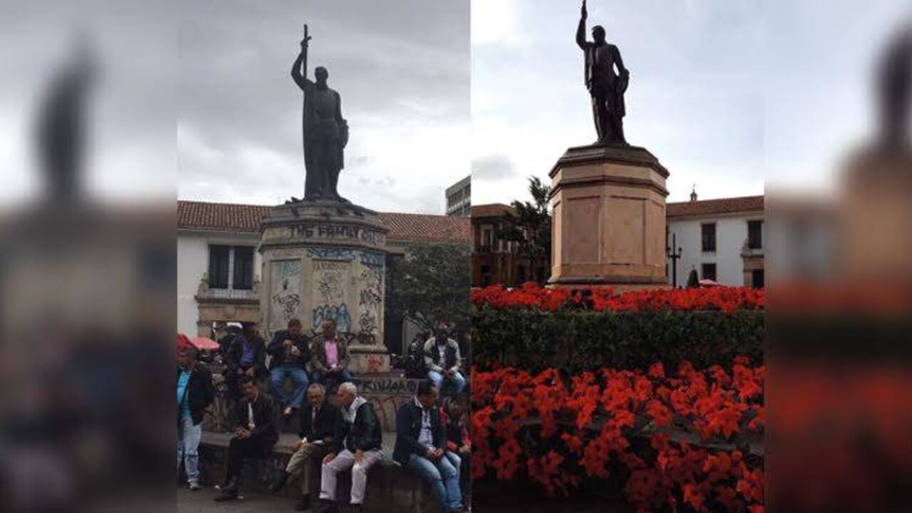 La plazoleta del Rosario quiere implicar a sus estudiantes para que respeten el monumento y se apropien de la plaza.