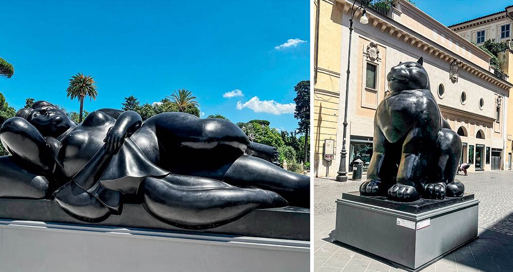 Desde julio, en el centro histórico de Roma se exponen ocho esculturas tan hermosas como monumentales de Botero. La unión de ambas muestras configura una gran celebración del maestro.