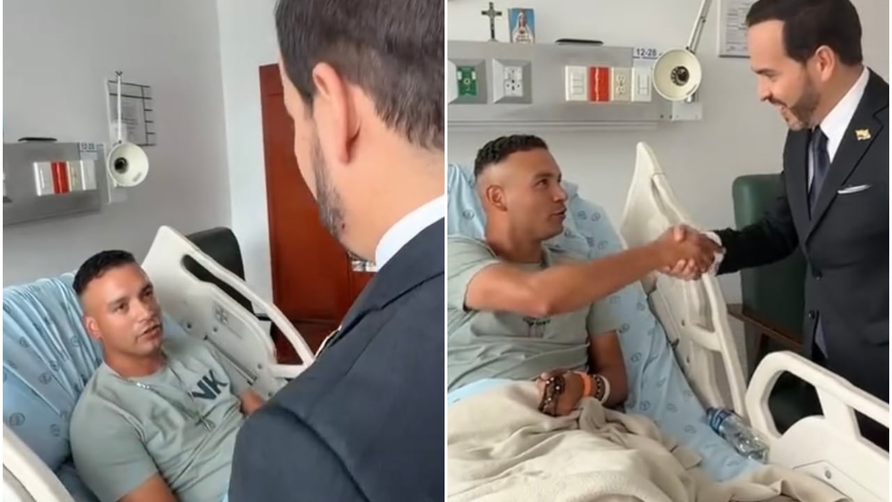 Abelardo De La Espriella en el Hospital Militar