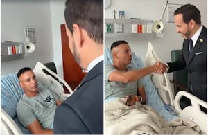 Abelardo De La Espriella en el Hospital Militar