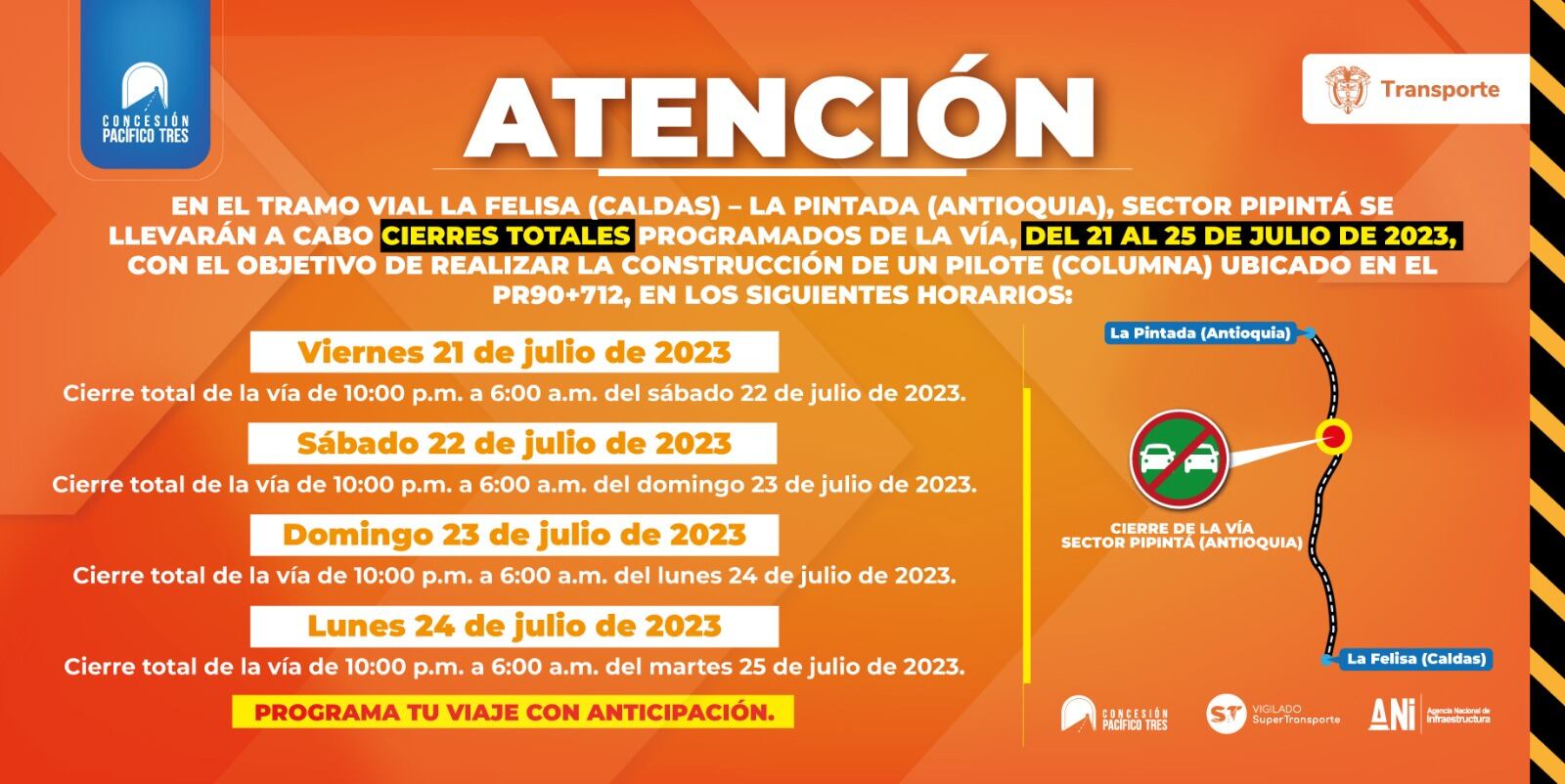 Los conductores tienen varias rutas alternas durante los cierres
