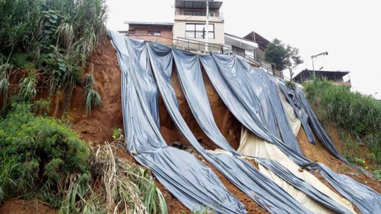 Deslizamiento de tierra en el barrio Villatina de Medellín.