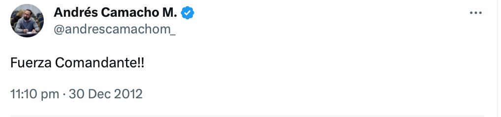 Andrés Camacho en Twitter.