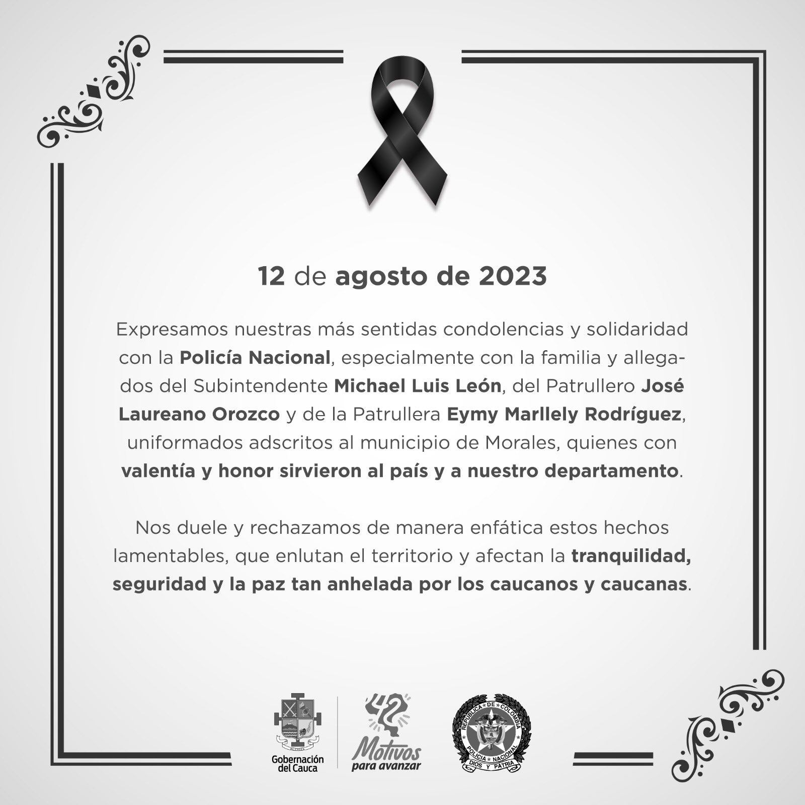 Las autoridades anuncian plan especial de seguridad en la zona del Cauca
