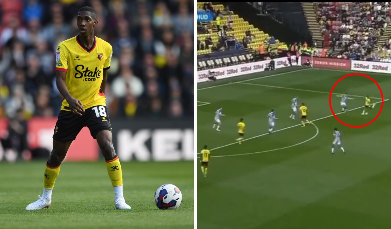 Yaser Asprilla marcó su primer gol con la camiseta de Watford.