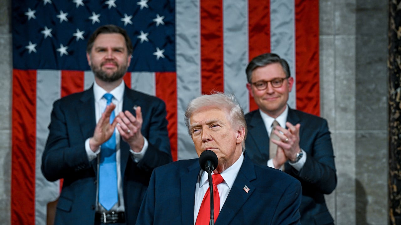 Donald Trump en el discurso del estado de la Unión.