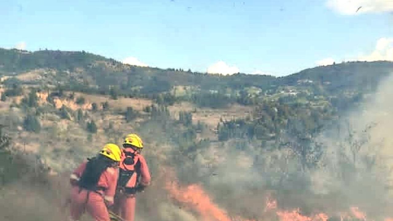 Un incendio forestal desatado el jueves 27 de enero en Boyacá ha afectado a las comunidades de Iza y Cuitiva.