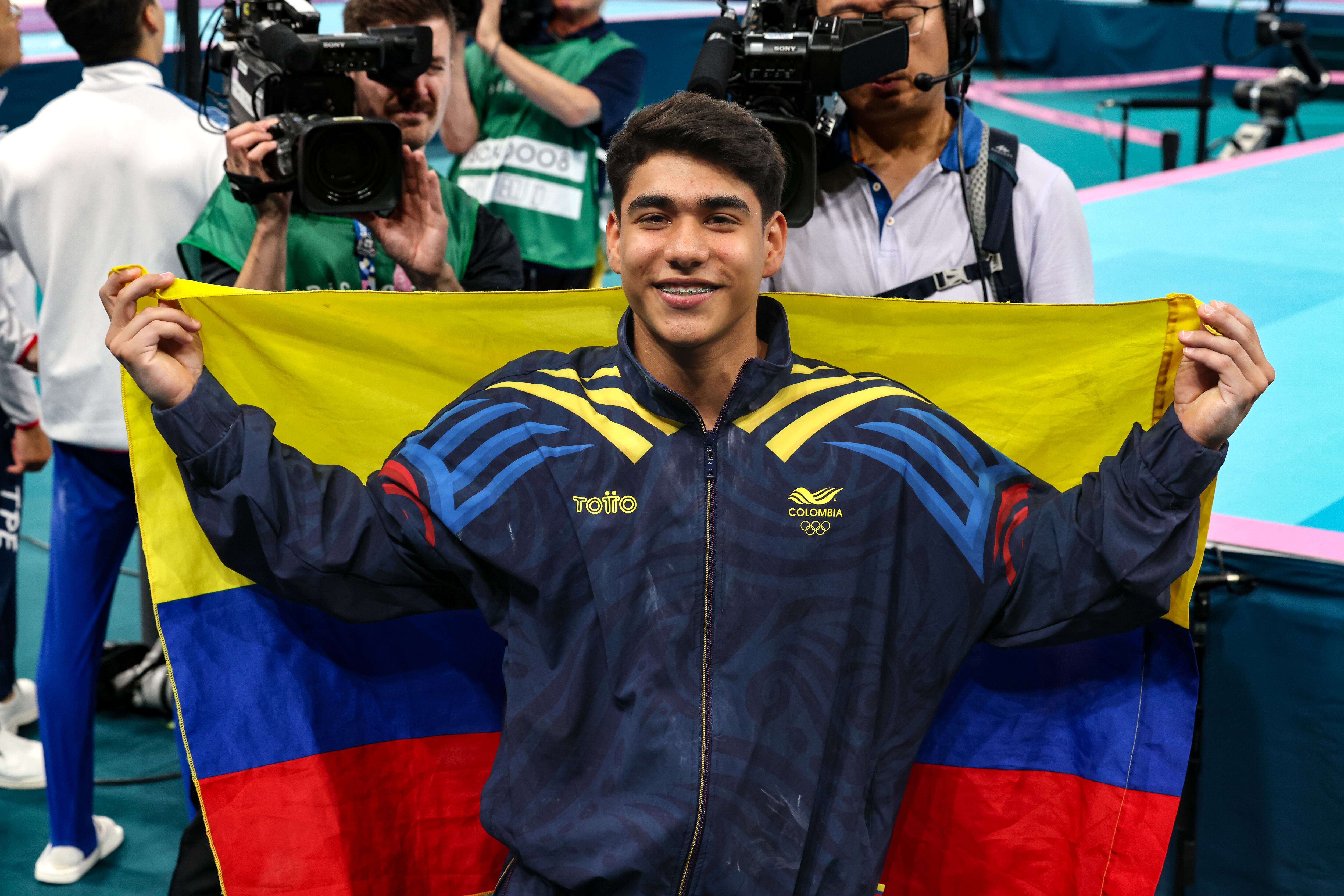 El gimnasta colombiano Ángel Barajas, medallista de plata en los Juegos Olímpicos de París 2024.