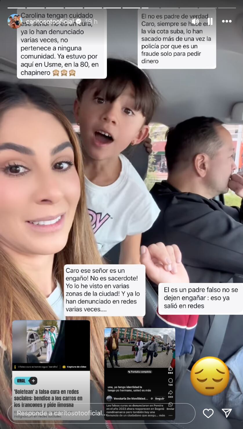 Carolina expuso la verdad detrás del padre que junto con su familia, se encontraron en una vía de Bogotá.