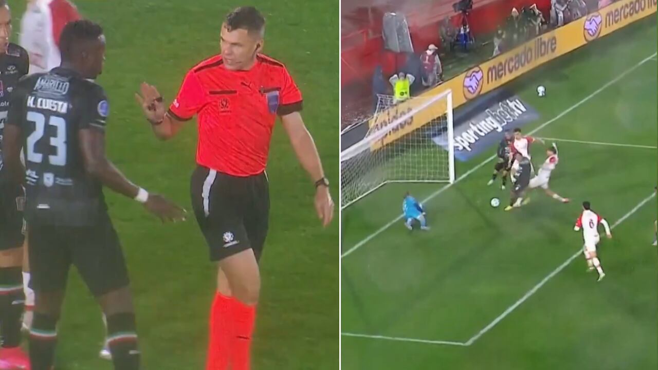 Huracán vs. Once Caldas empezó con polémica en el primer minuto