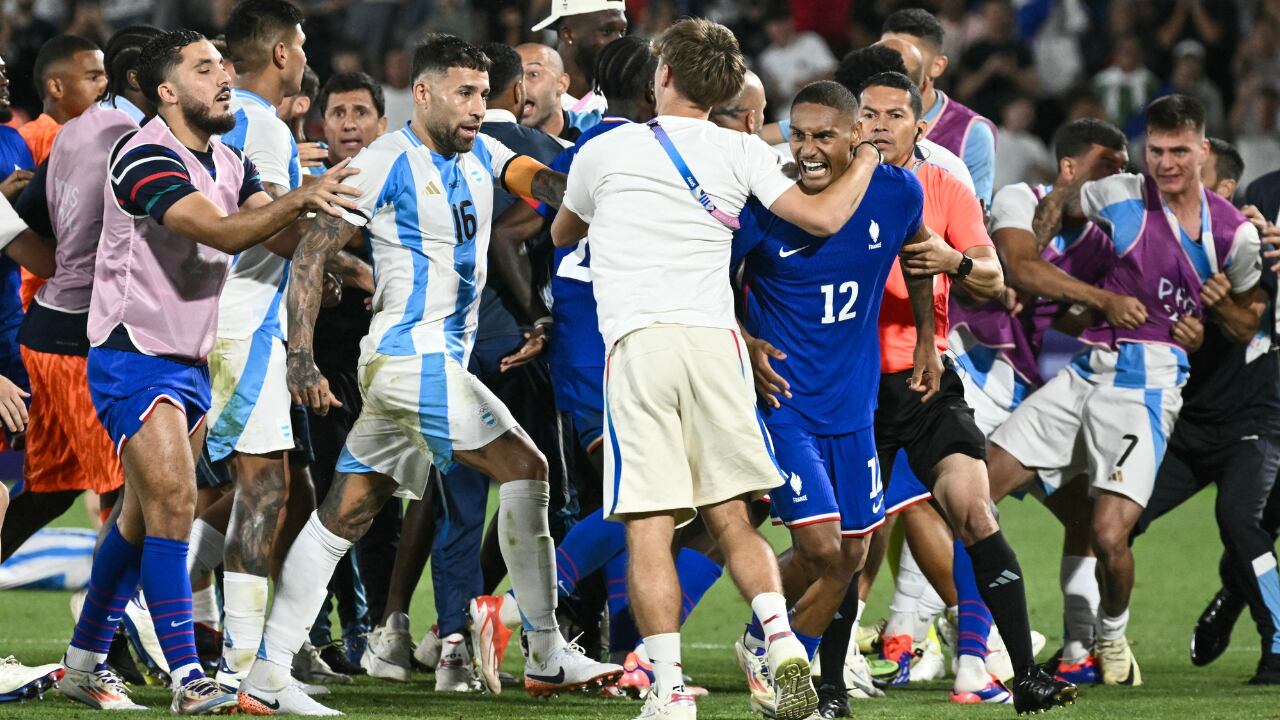 Francia y Argentina acabó en pelea durante los Olímpicos París 2024