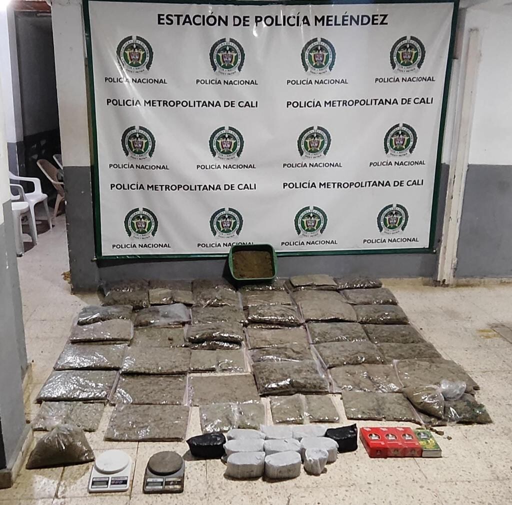 Incautan más de 50 mil gramos de marihuana que iban a ser distribuidos en la comuna 18 de Cali.