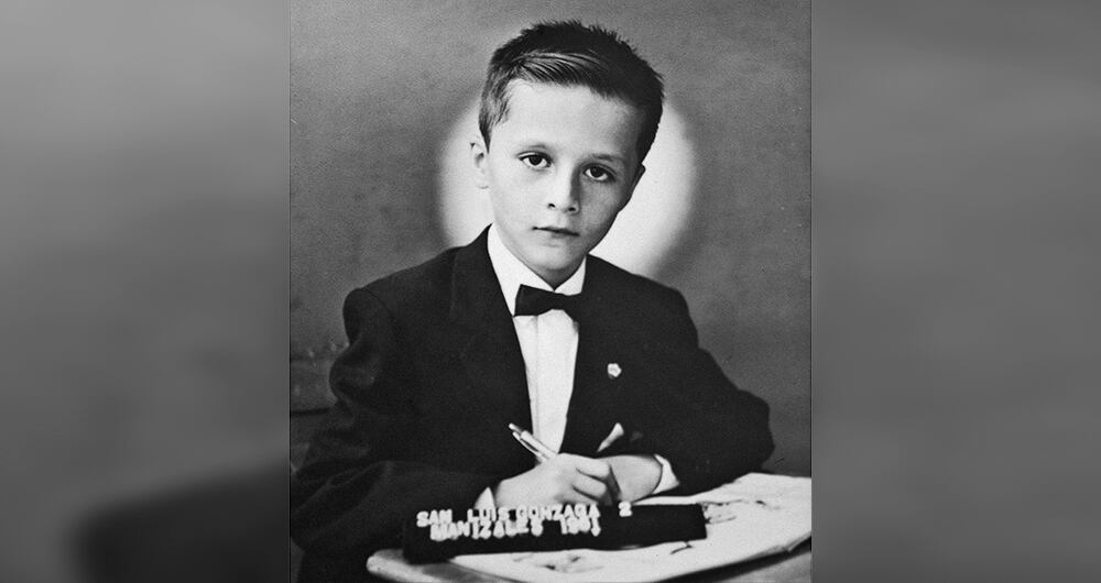 En el colegio San Luis Gonzaga en 1961.