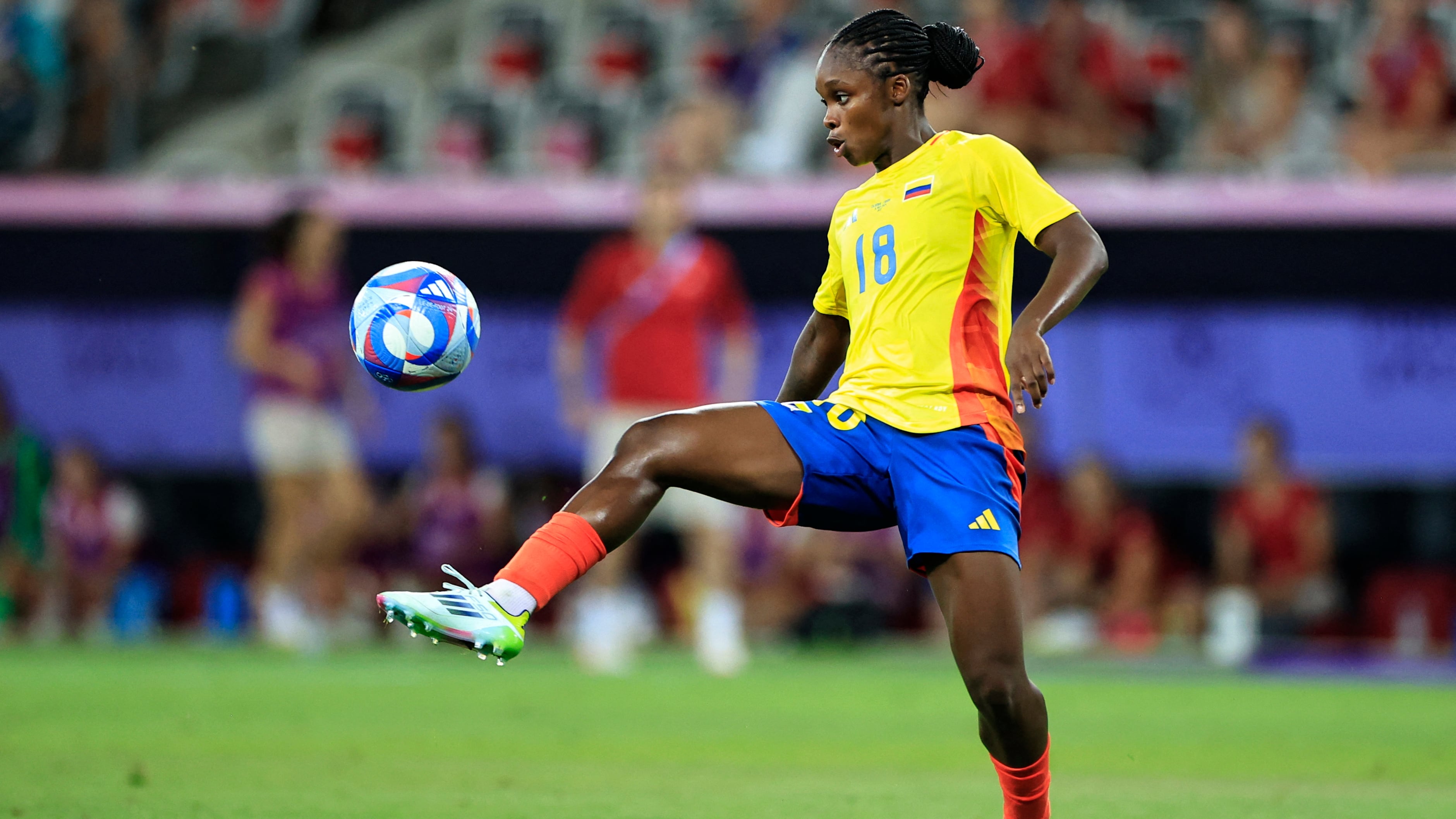 Linda Caicedo en París 2024 con la Selección Colombia.
