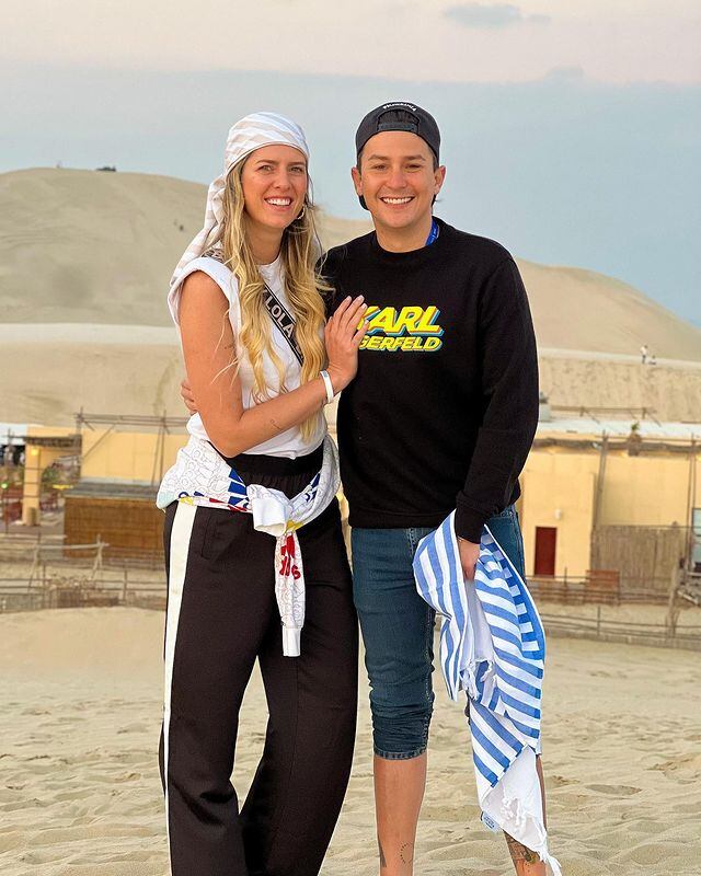 Sebastián Vega y su esposa