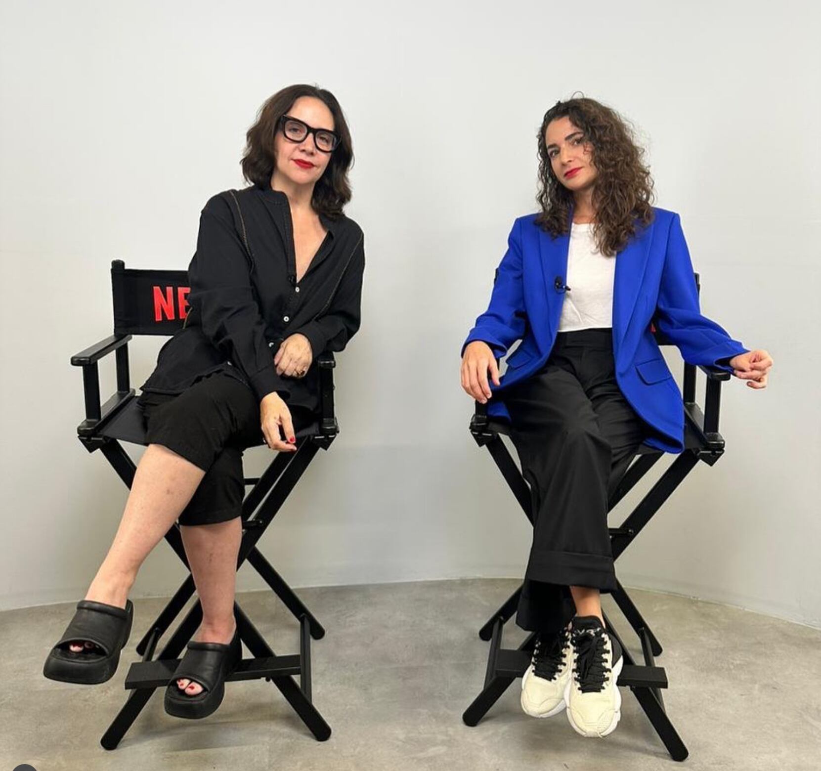 María José Cuevas, directora del documental Juan Gabriel: Debo, Puedo y Quiero y la productora ejecutiva Laura Woldenberg