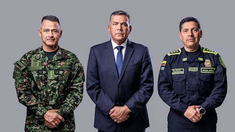 General Erick Rodríguez, Jorge Eduardo Mora, Ministro de Defensa y General Jesús Alejandro Barrera.