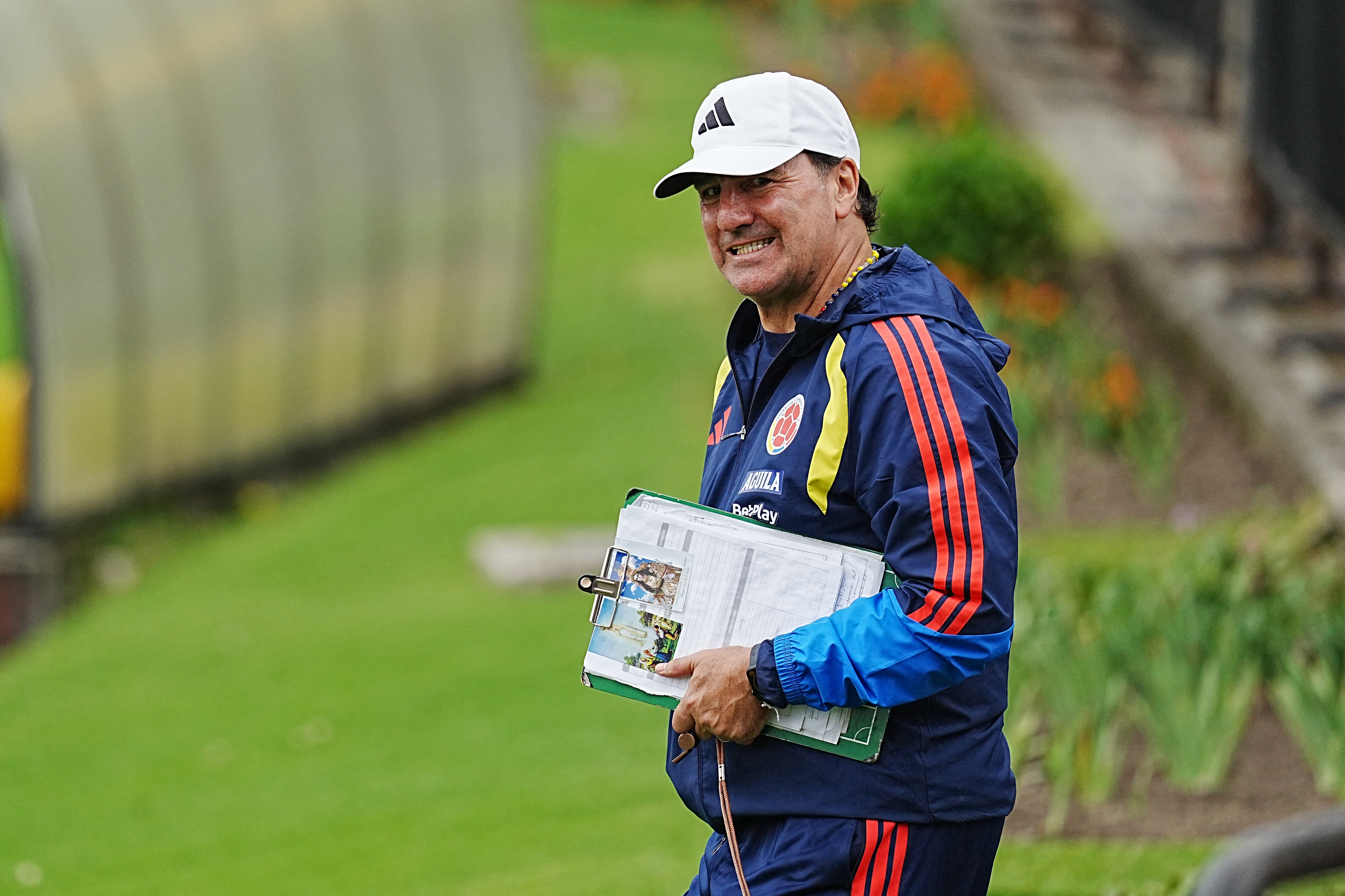 BOGOTA, COLOMBIA - MAY 29: Head coach of Colombia Nestor Lorenzo attends a training session at Metropolitano de Techo Stadium on May 28, 2026 in Bogota, Colombia. Colombia continues its preparation ahead of the FIFA World Cup 2026. (Photo by Andres Rot/Getty Images) (Photo by Andres Rot / Getty Images South America / Getty Images via AFP)