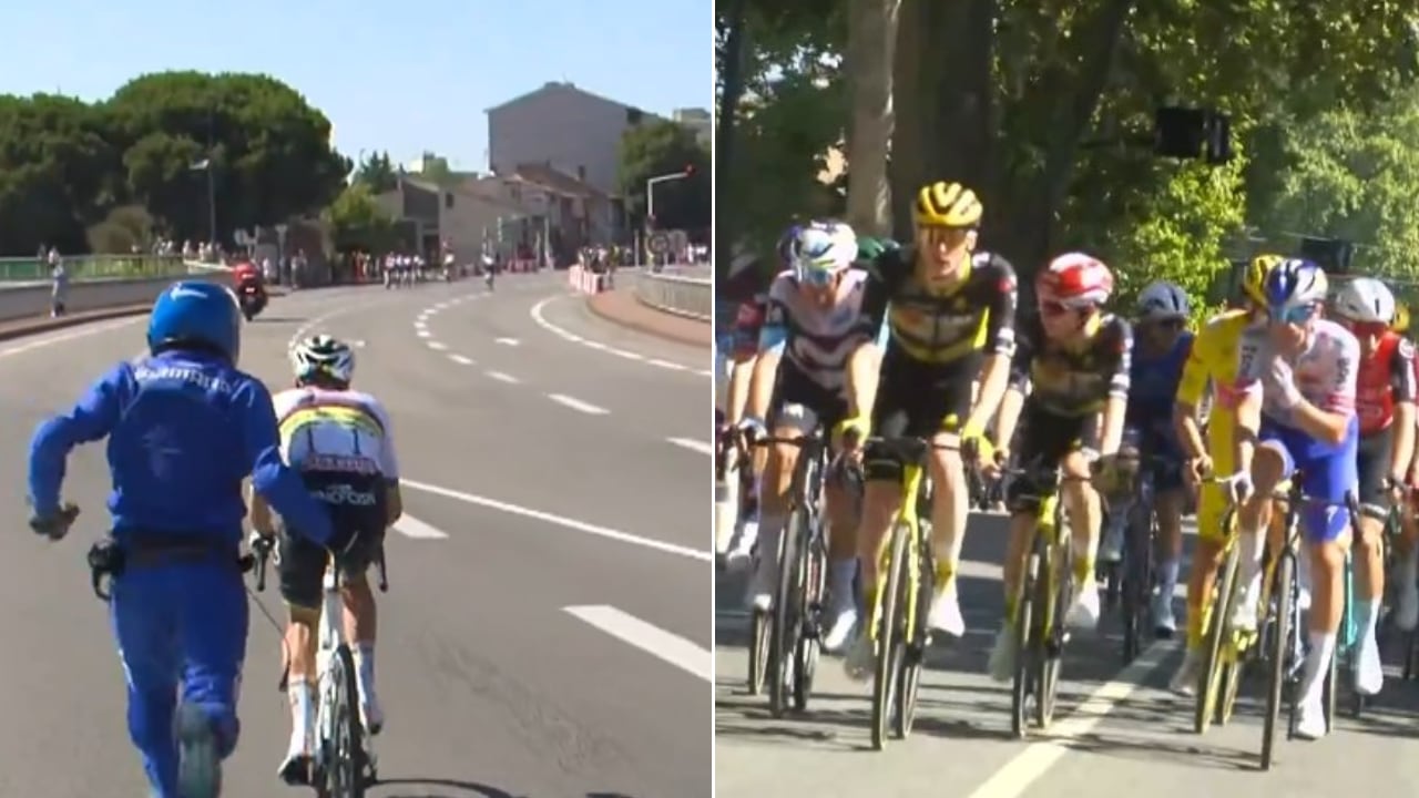 Jonas Vingegaard vio en primera fila la caída de su máximo rival y decidió frenarse