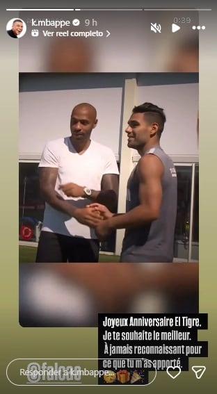 Pantallazo Instagram: k.mbappe