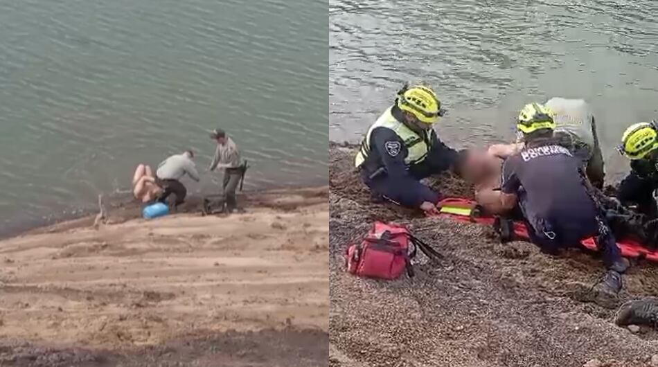Colombo canadiense rescatado en la represa de Guatapé.