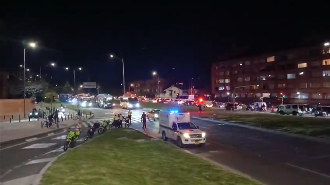 Accidente vial en Bogotá.