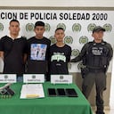 Capturados por la Policía de Barranquilla.