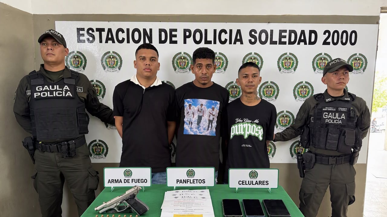 Capturados por la Policía de Barranquilla.